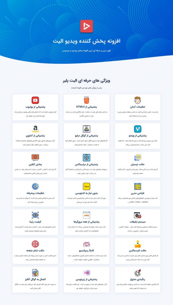 افزونه وردپرس الیت پلیر